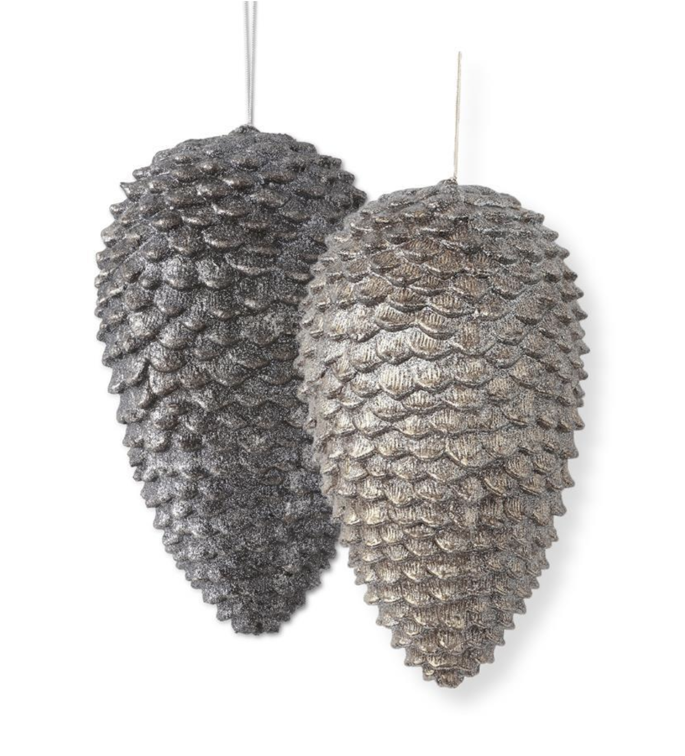 52630A-SIBZ 12" Silver/Bronze Pinecones Assorted