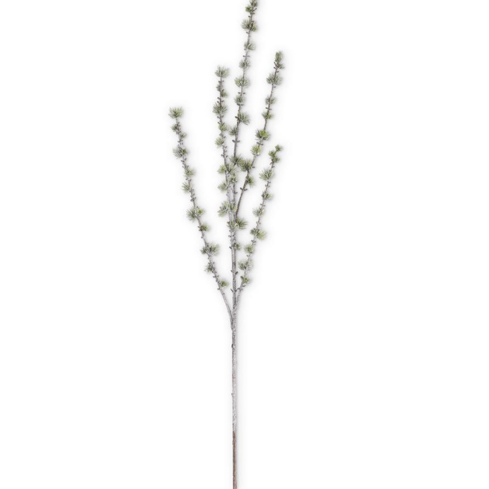 53386B 41" Mini Green Snowy Pine Stem