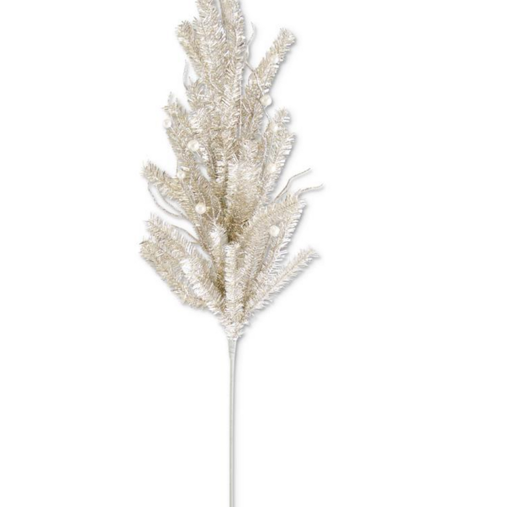 54249A 34" Champ Tinsel Twig Pearl