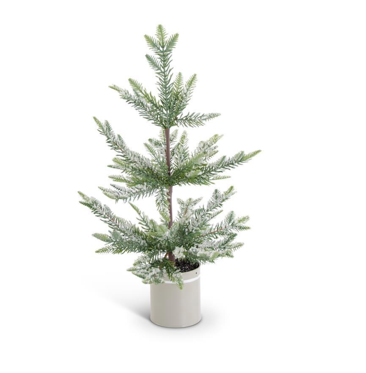 54331B 28" Snowy Pine Tree Metal Pot