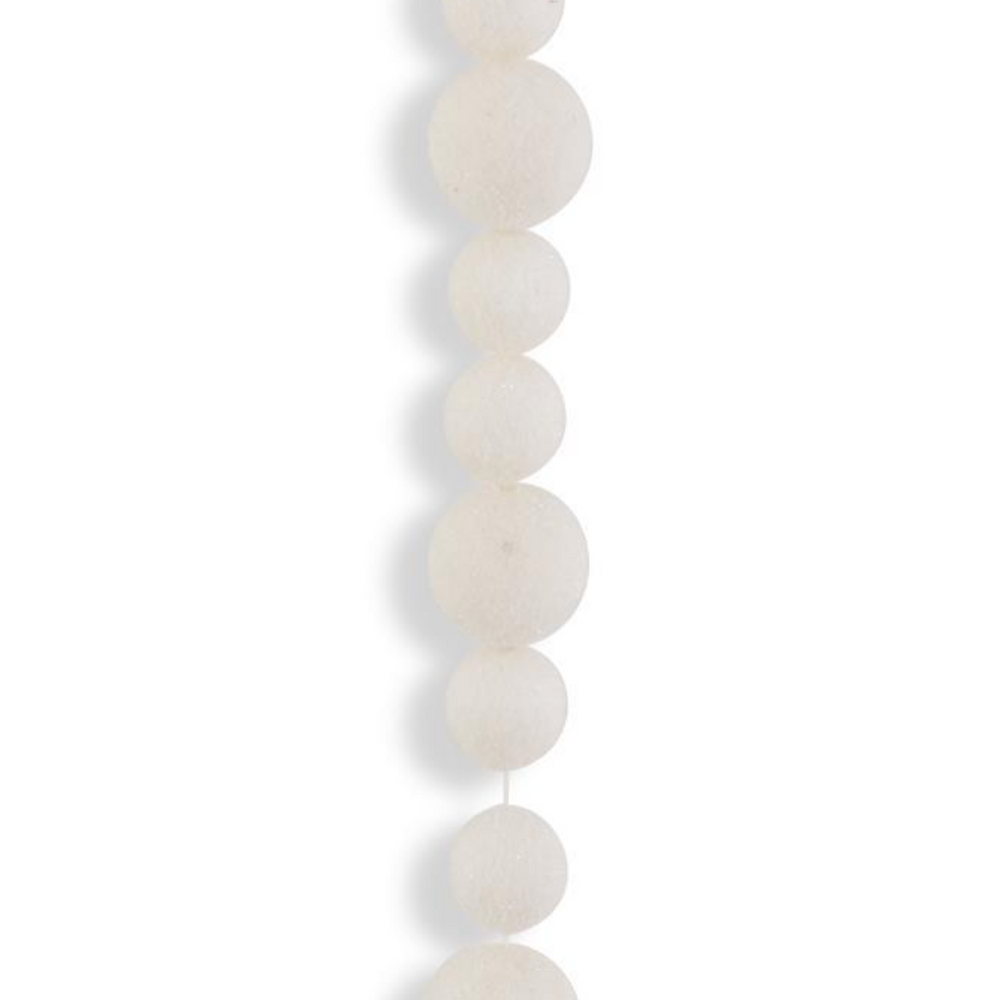 54442E 72" White PomPom Garland