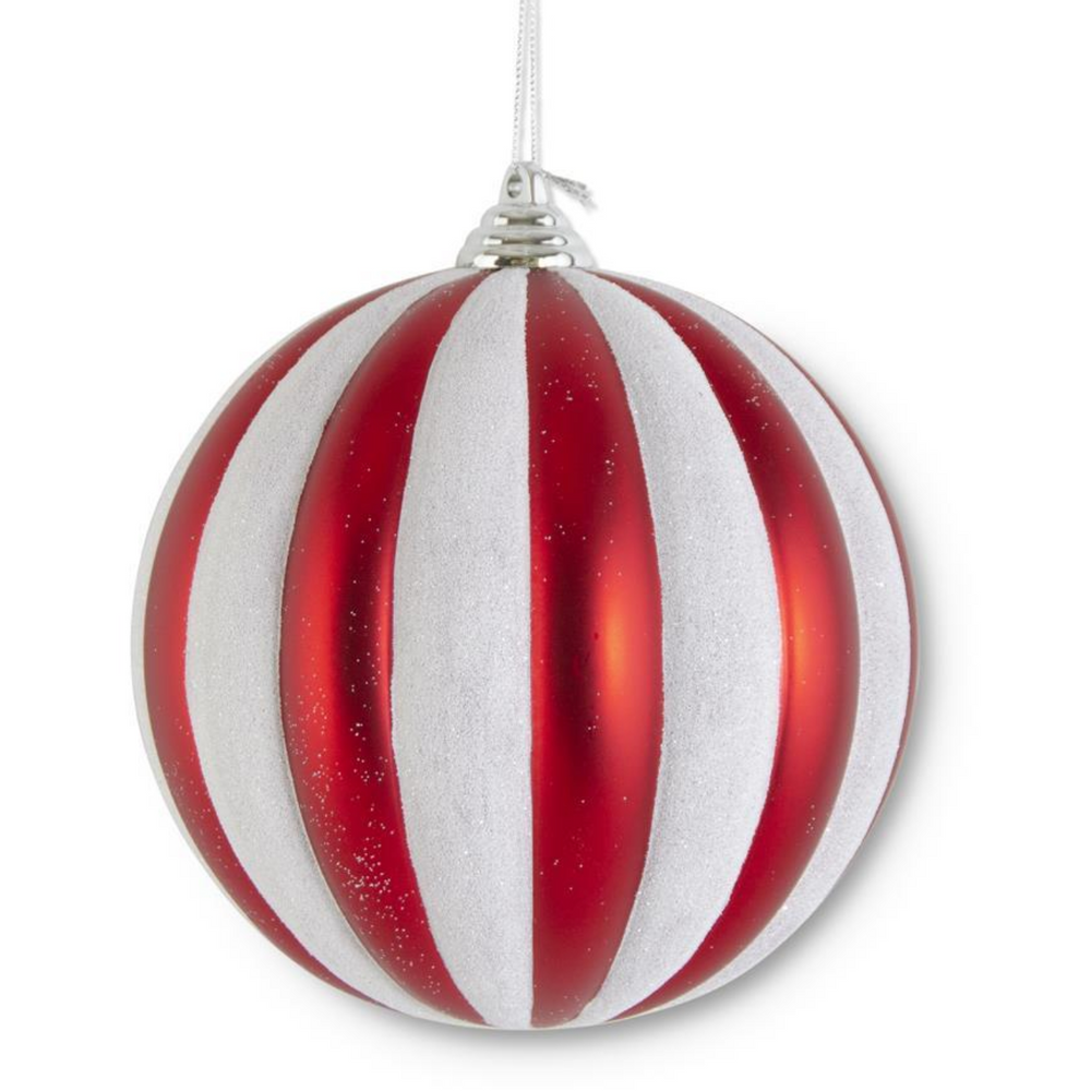 54789B-RDWH 6: Red/Wte Ornament