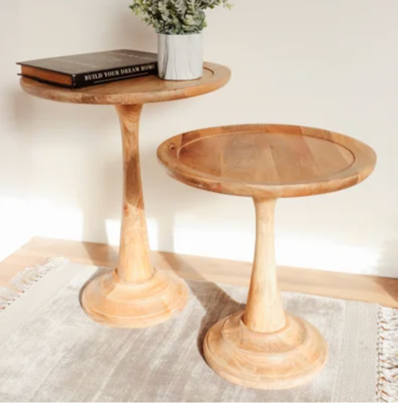 Set of 2 Wood Tables