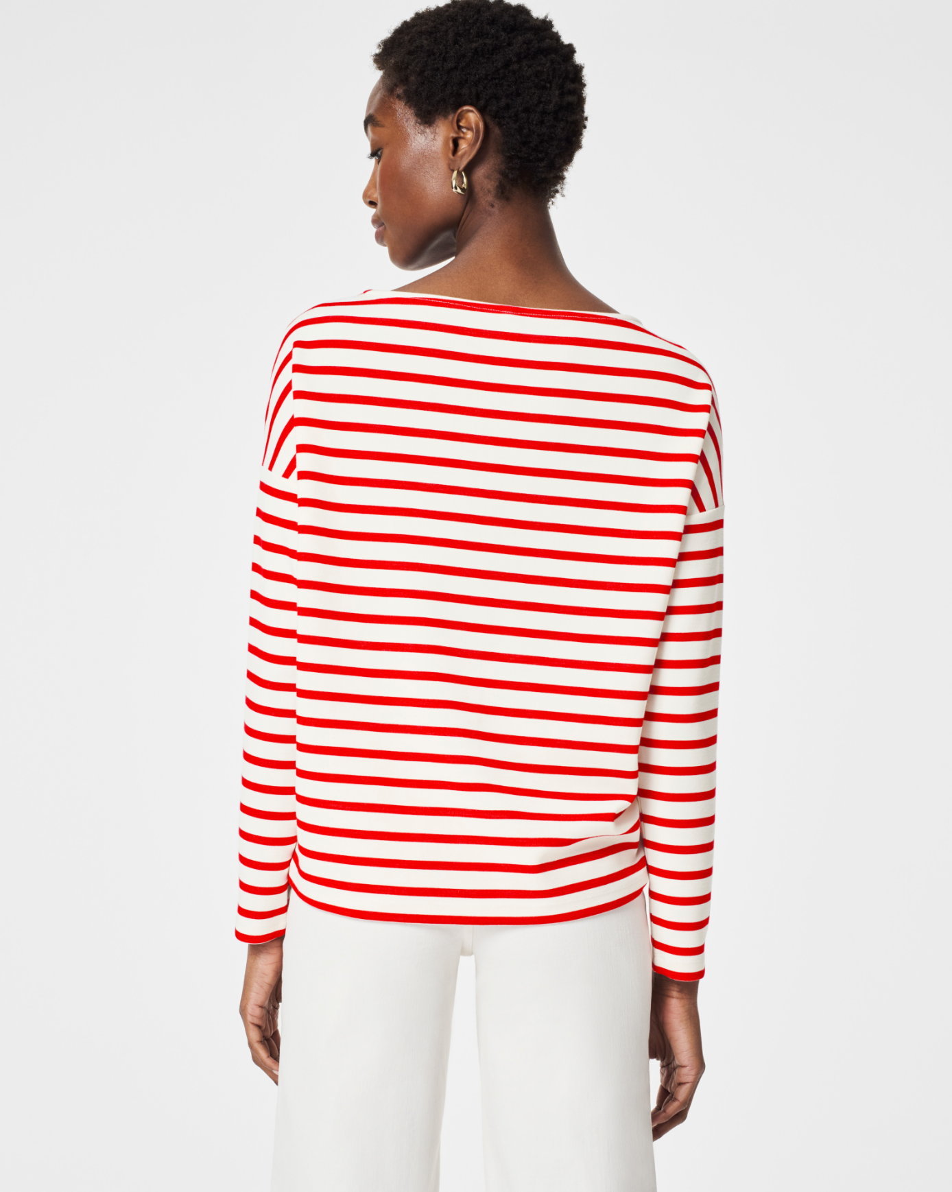 Spanx Airessentials Boat Neck Tee | Red Stripe