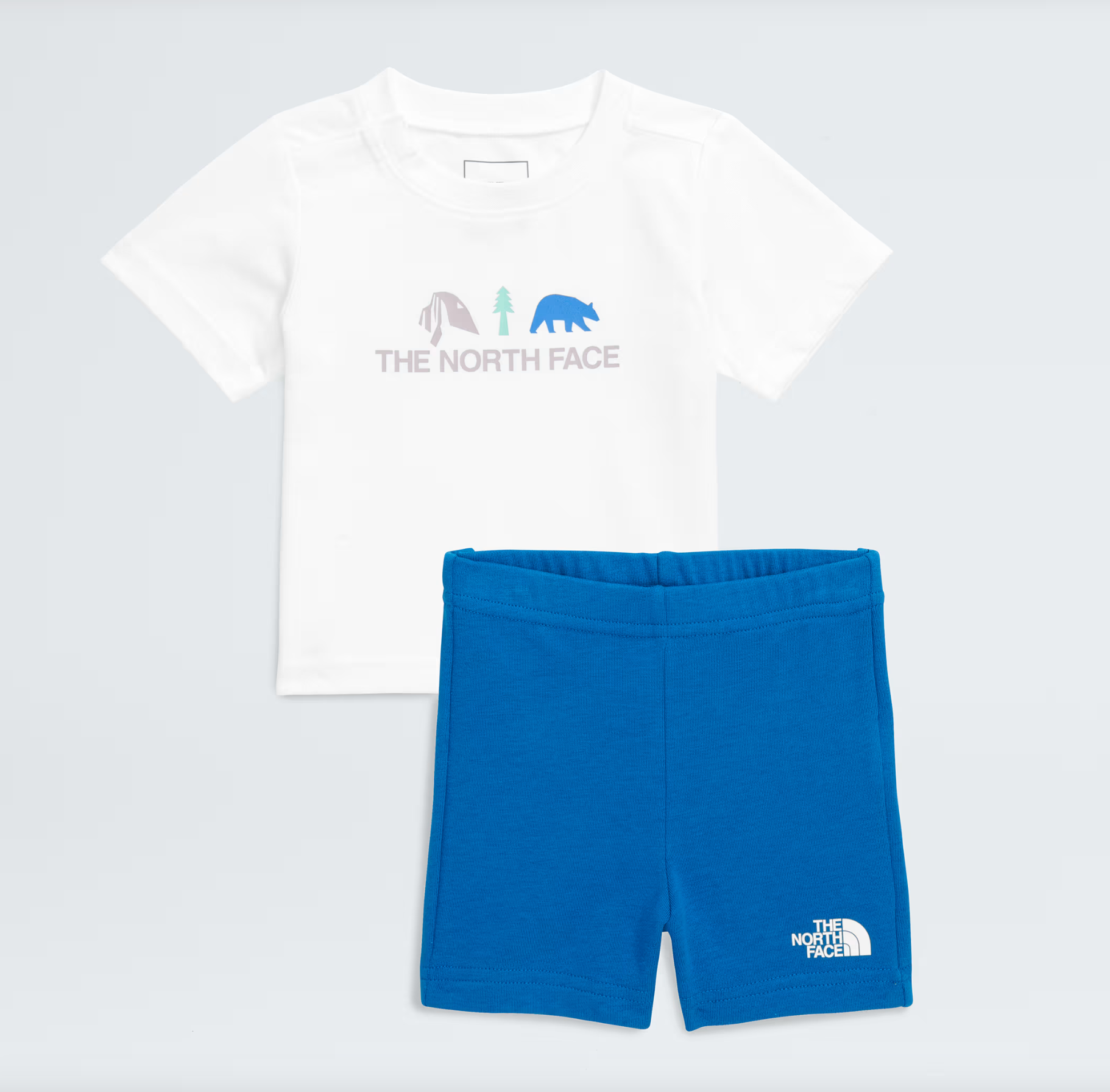 Baby Cotton Summer Set | White/Hero Blue
