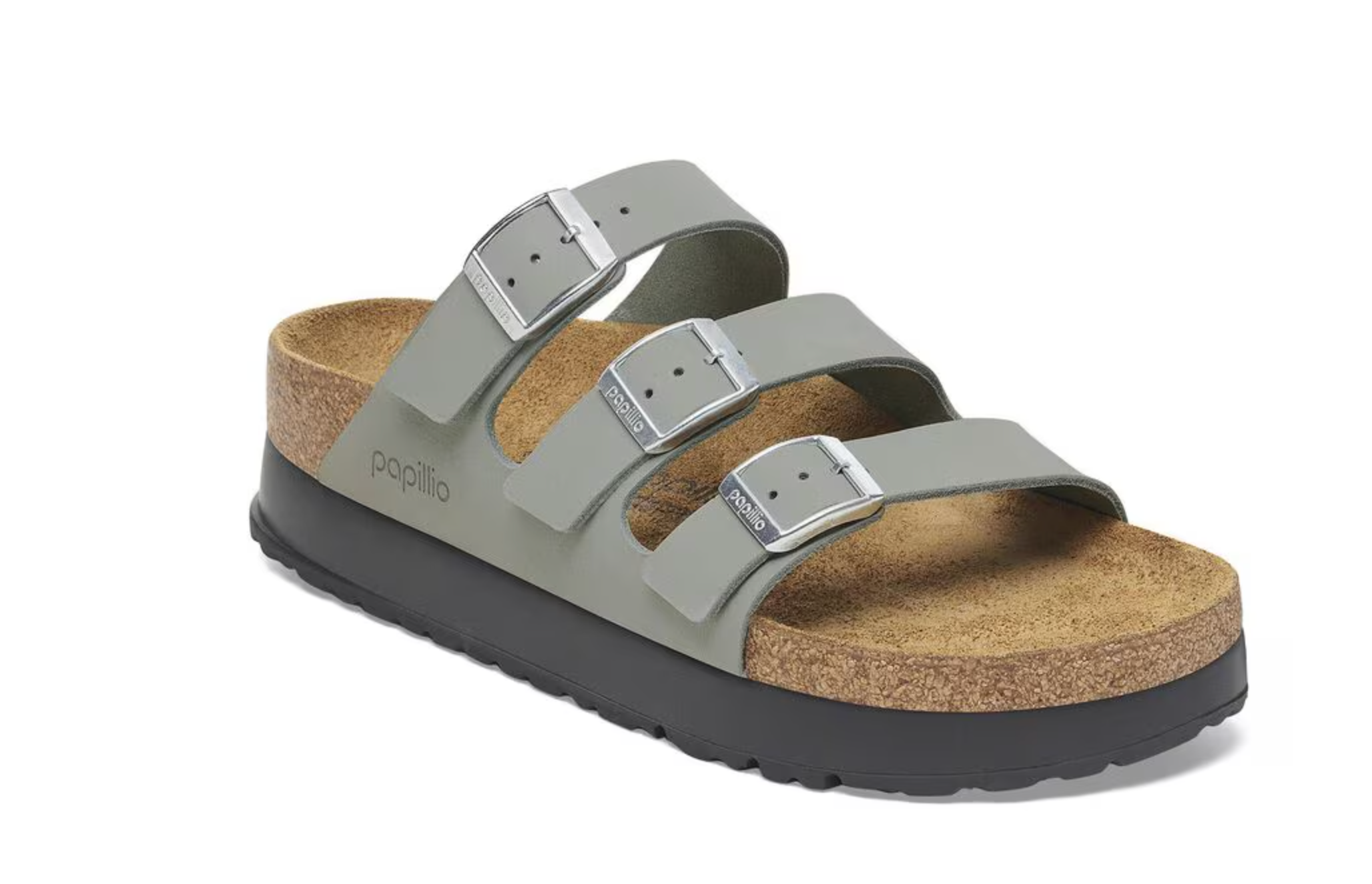 Birkenstock Florida Flex Platform N | Sage Nubuck Leather