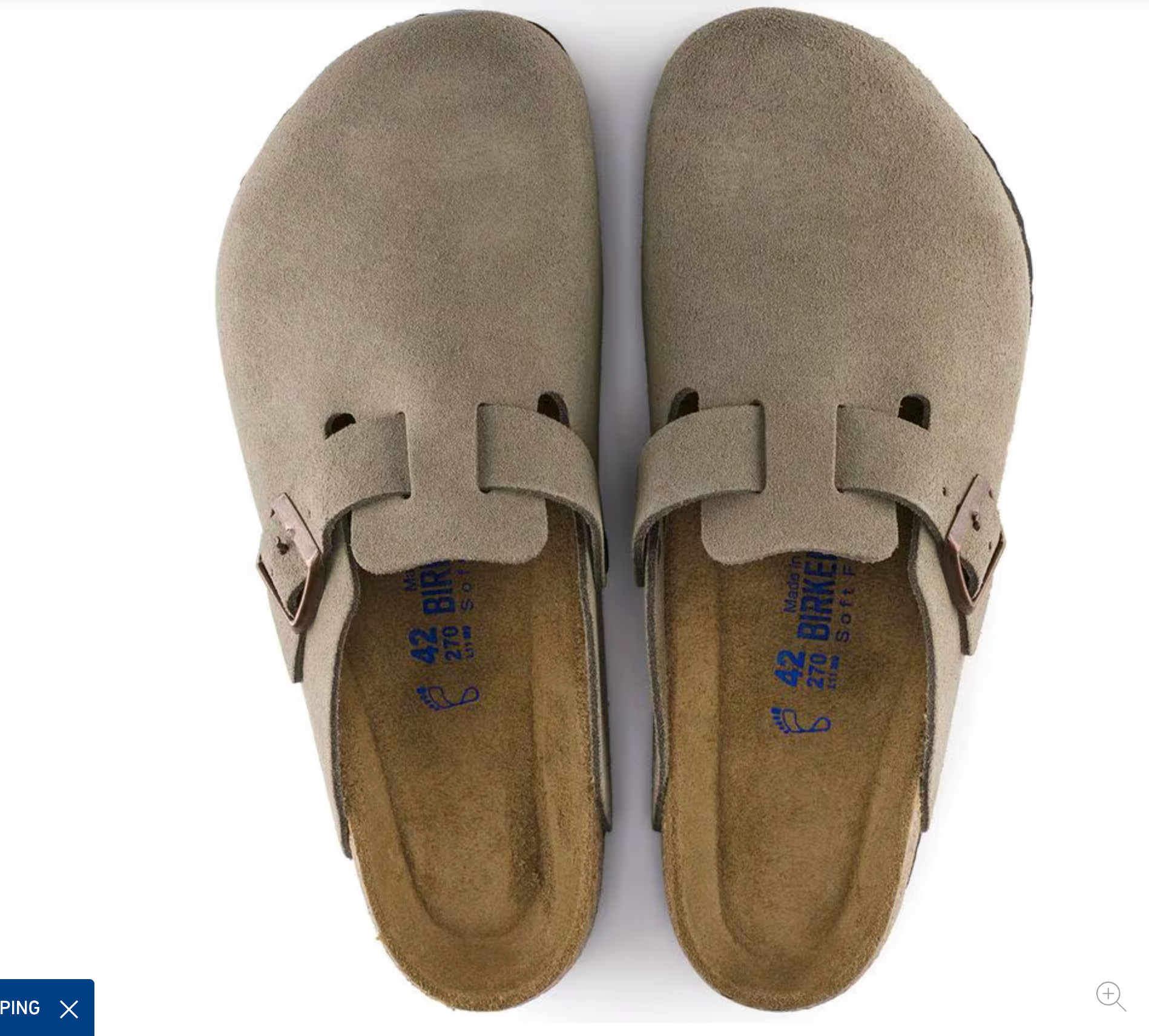 Birkenstock Boston SFB | Suede Taupe