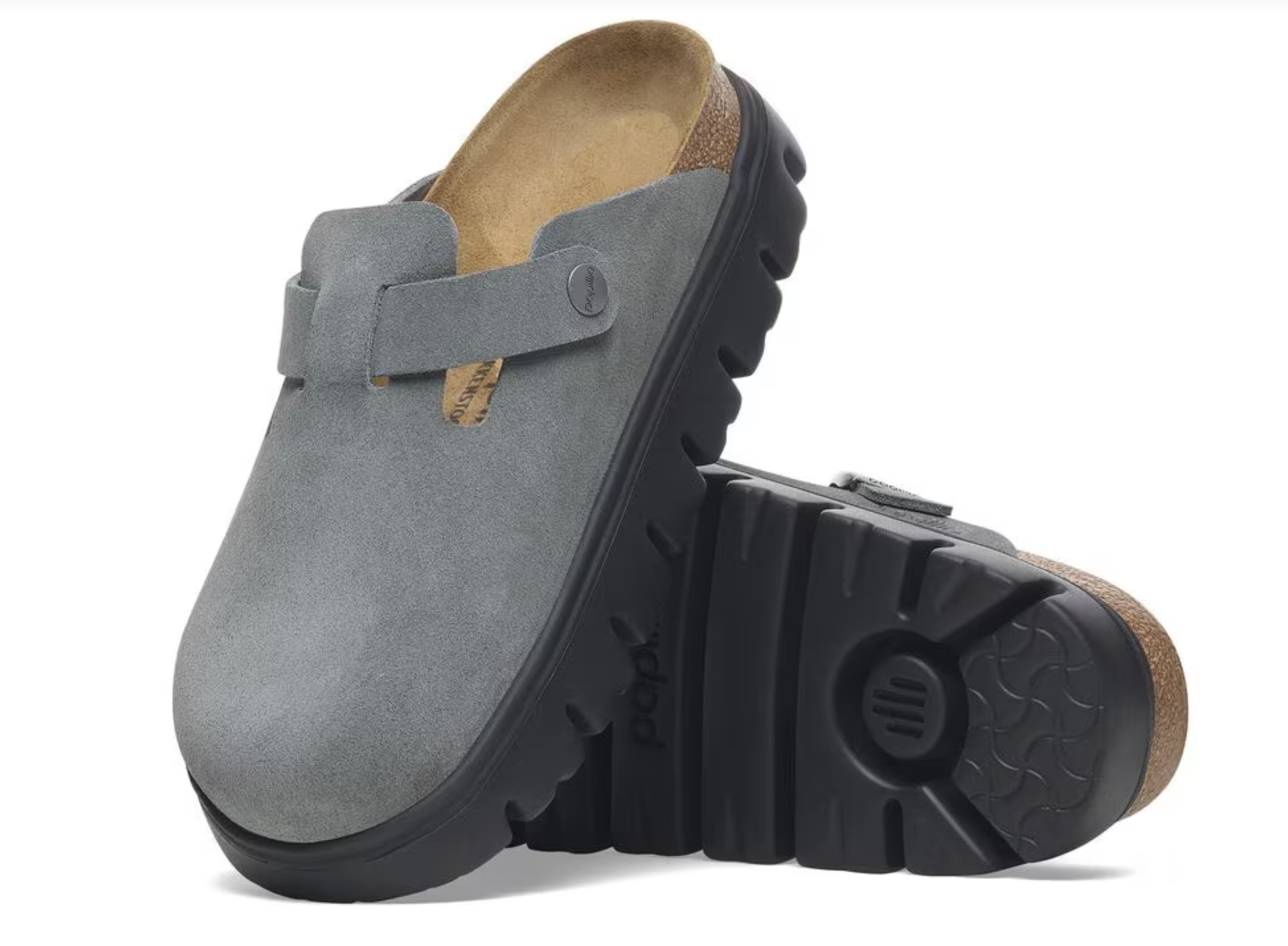 Birkenstock Boston Chunky N | Suede Basalt Grey/Blk