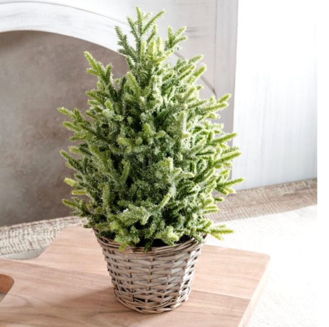 PDJST25-16JST 16" Glitter Topiary in Basket