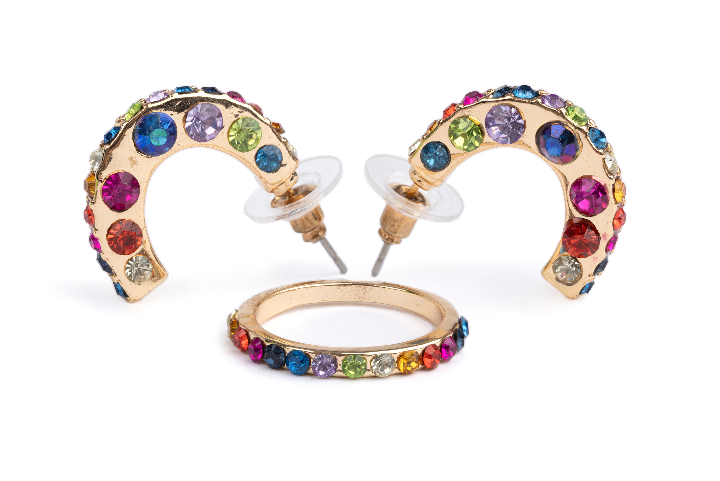 Boutique Chic Rockin Rhinestone Earring & Ring Set