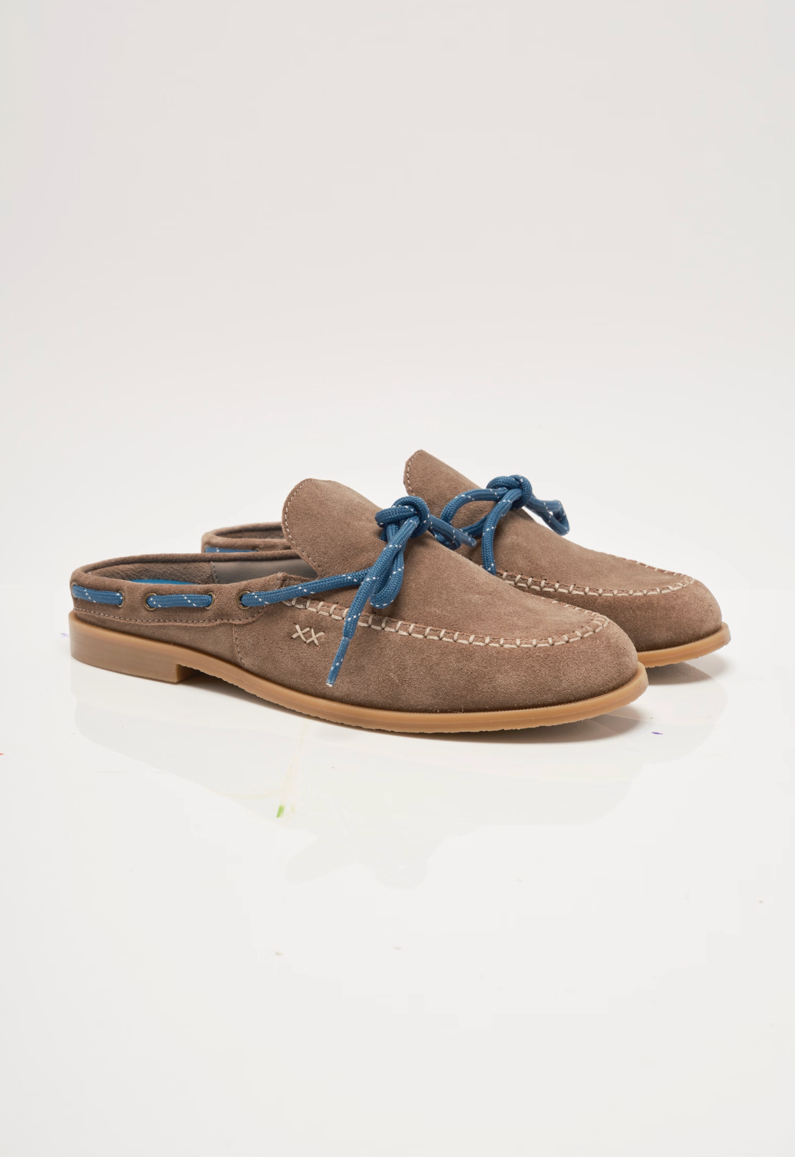 Seas The Day Mule | Taupe Suede Multi