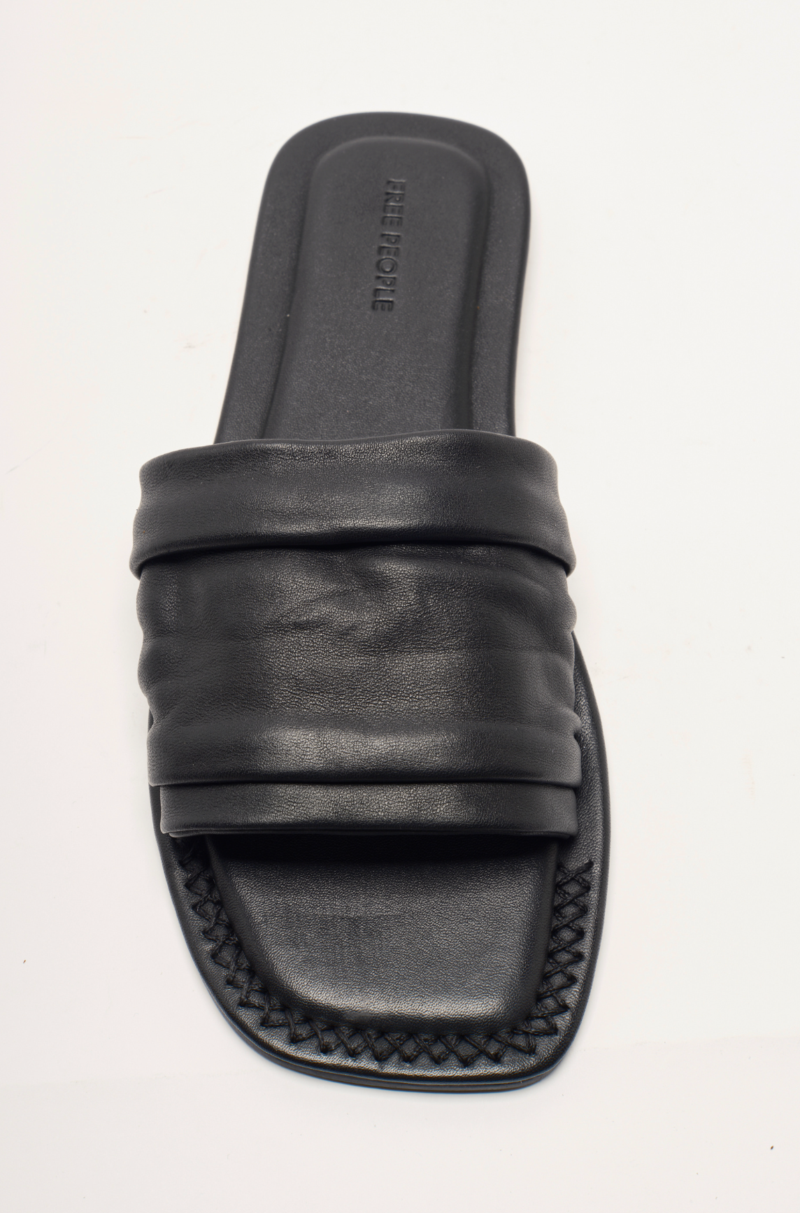 Evelyn Slip On Sandals | Black Tide Leather