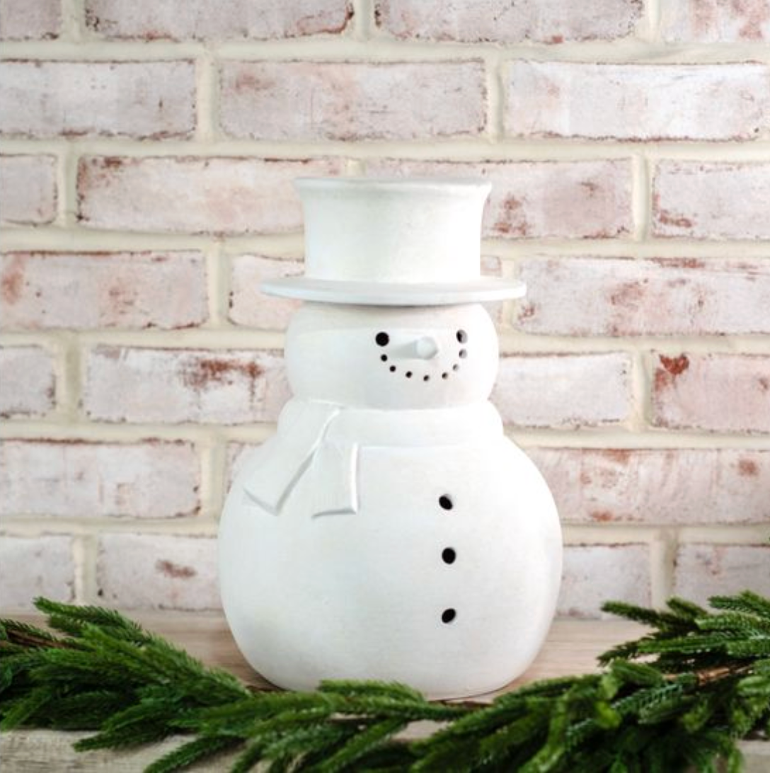 PDCP25-43CP 12.6" White Terracotta Snowman