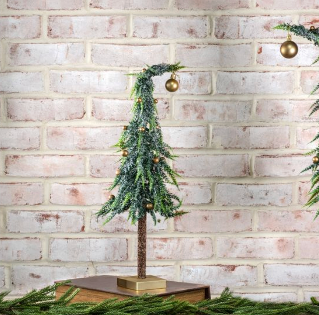 PDJST25-12JST 19" Frosted Bell Tree Wood Base