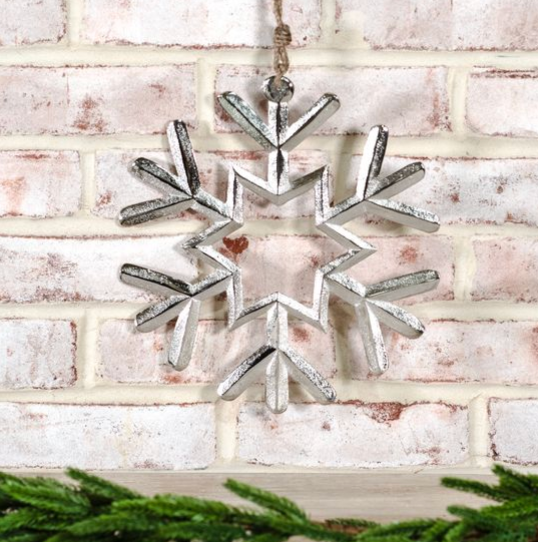 PDVC25-01VC 11" Silver Hanging Snowflake