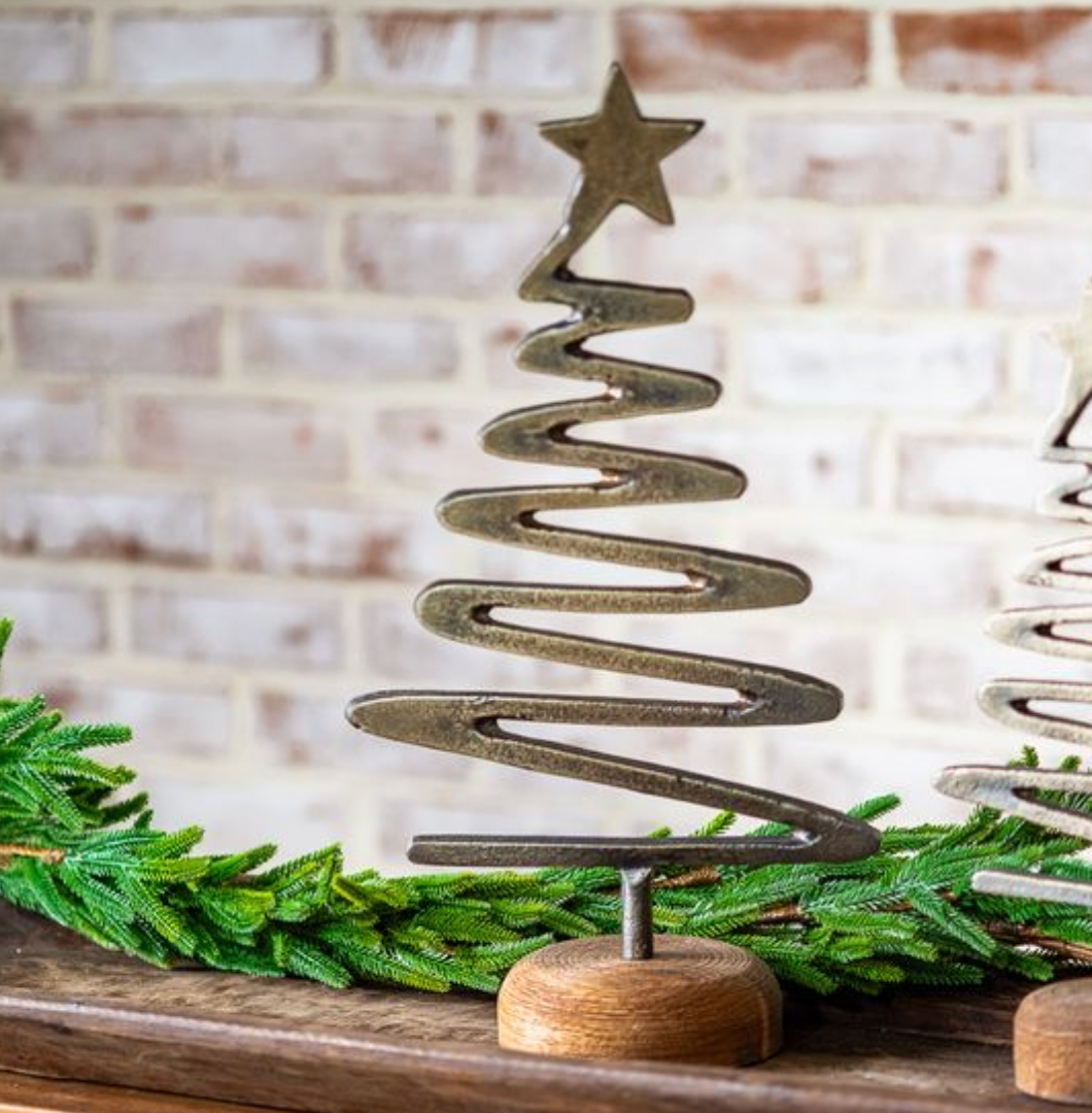 PDBG26-05BG 17" Brass Zig Zag Tree Decor