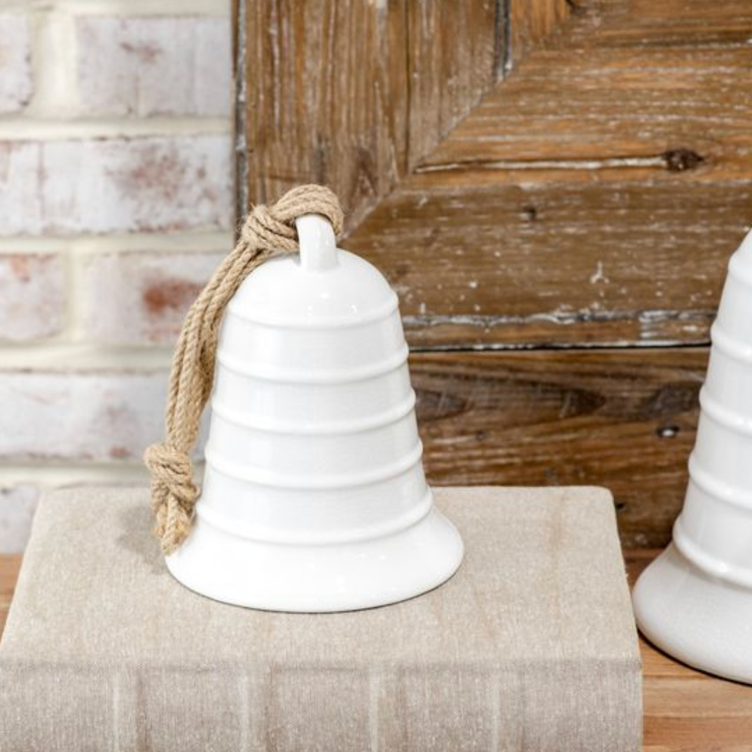 PDZC2403 7" White Ceramic Bell