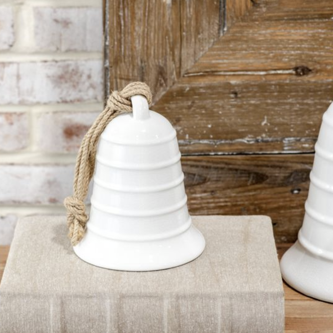 PDZC2403 7" White Ceramic Bell