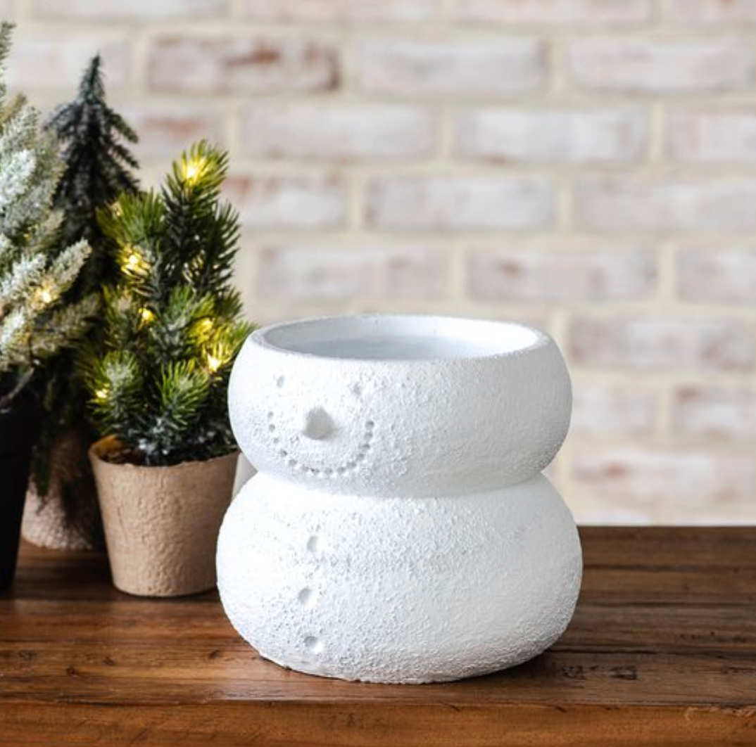 PDCP26-49CP 6" Cement Snowman Planter