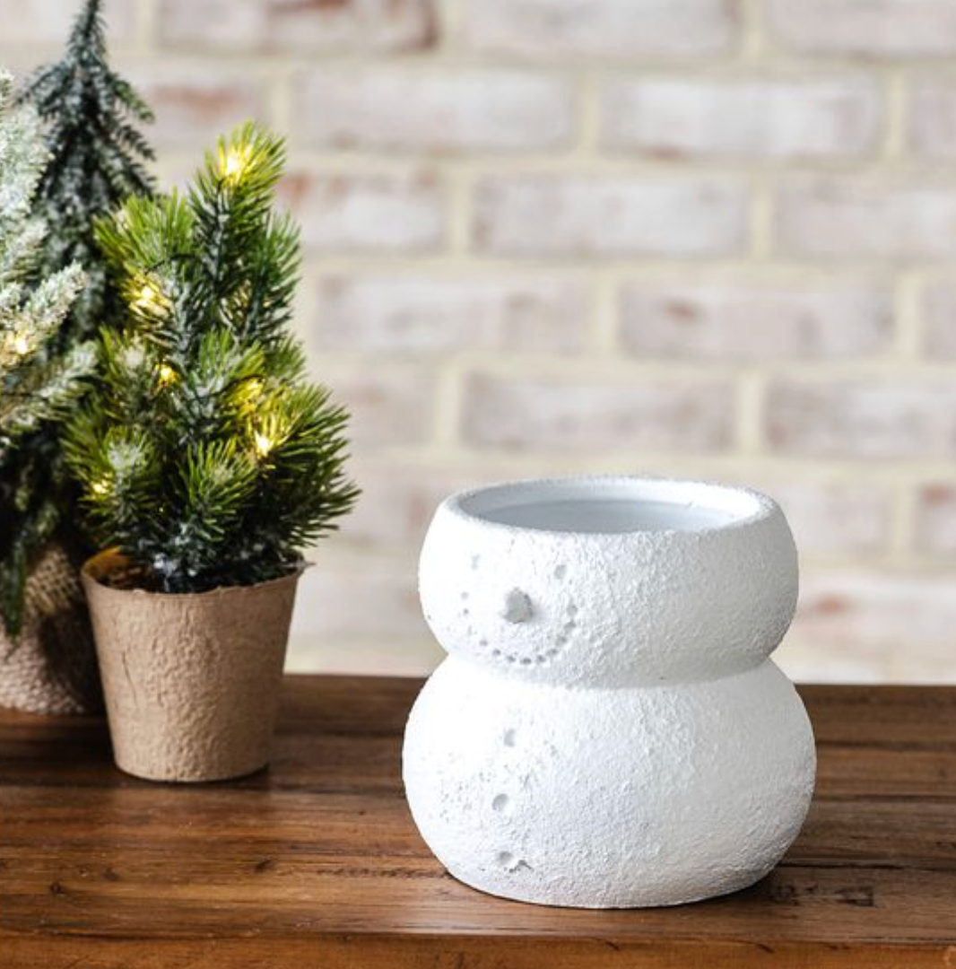 PDCP26-50CP 4.7" Cement Snowman Planter