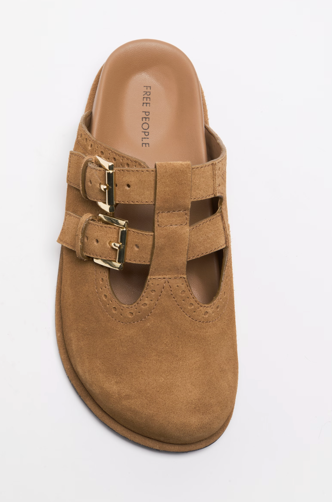 Shoreditch Buckle Mule | Camel Suede