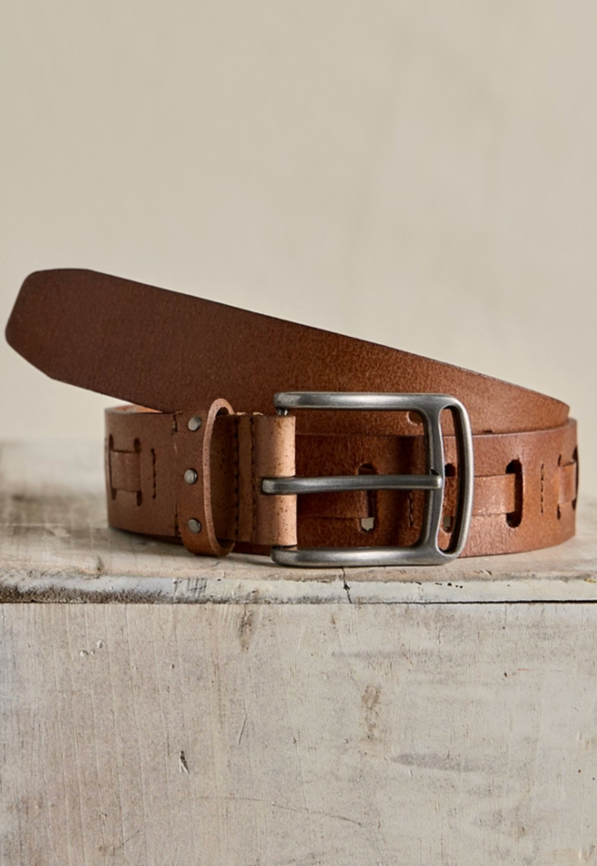 We The Free Dallas Distressed Belt | Cognac