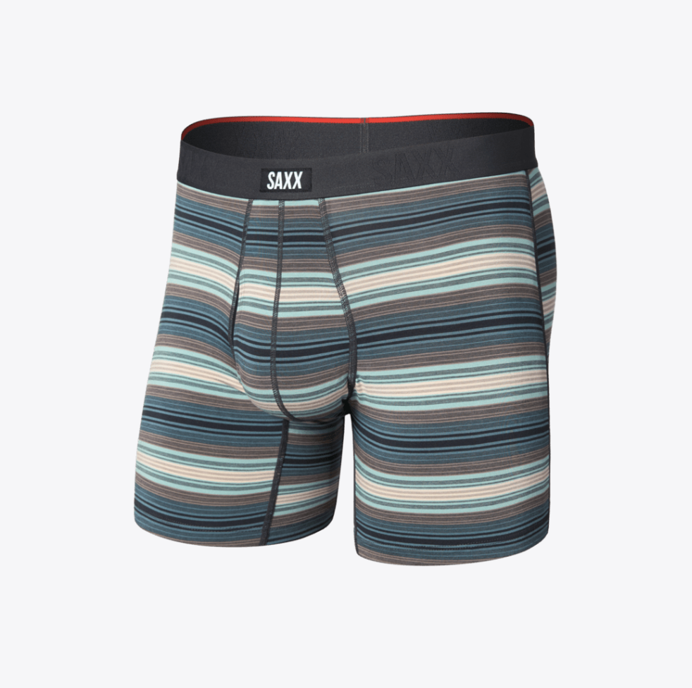 Vibe Extra Soft Comfort Boxer Brief | Baja Stripe/Dark Sage