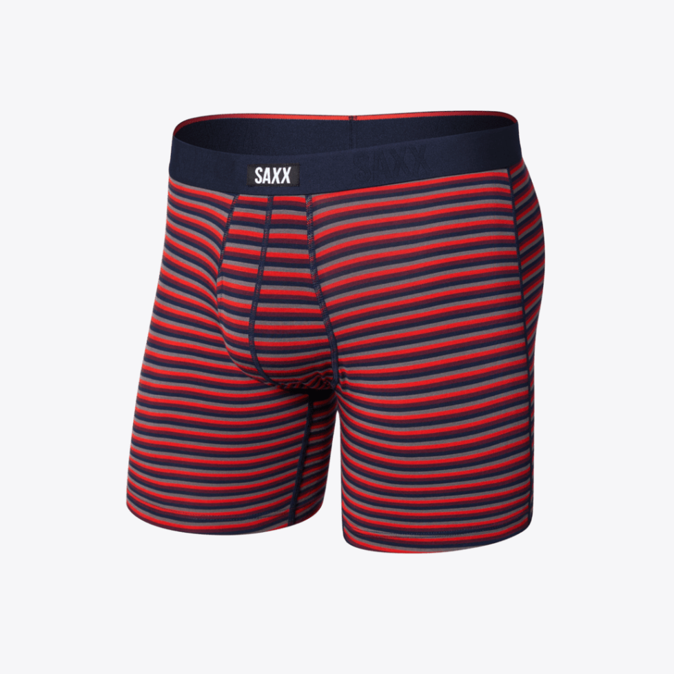 Vibe Extra Soft Comfort Boxer Brief | Micro Stripe/Maroon
