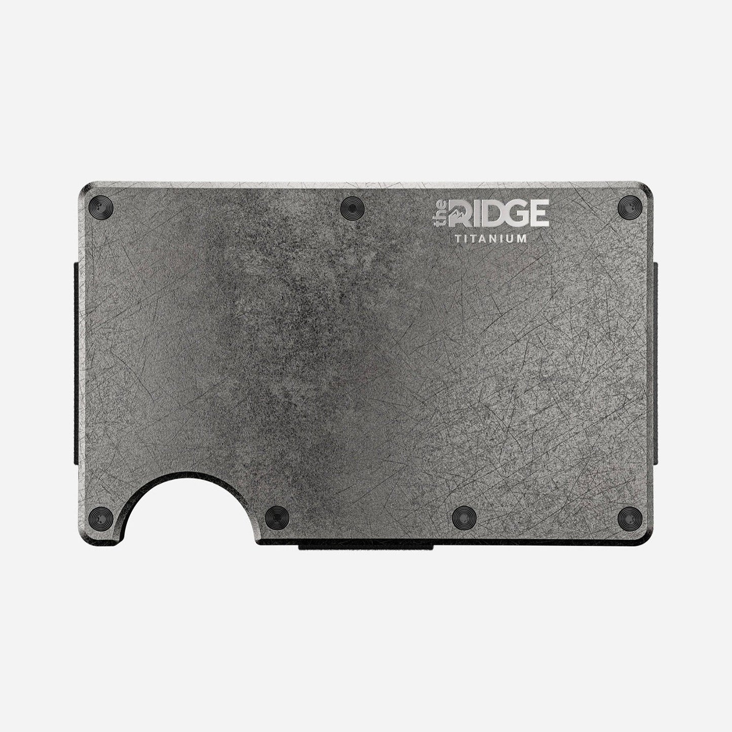 Ridge Wallet Money Clip | Stonewashed Titanium