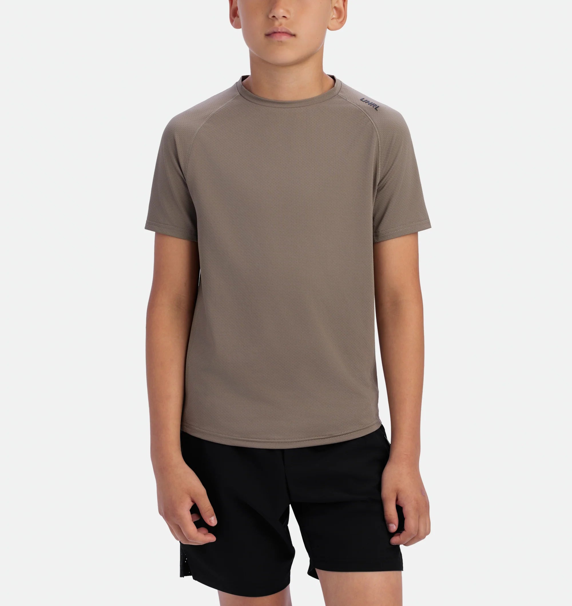 Youth UNRL Streamline Performance Tee | Taupe