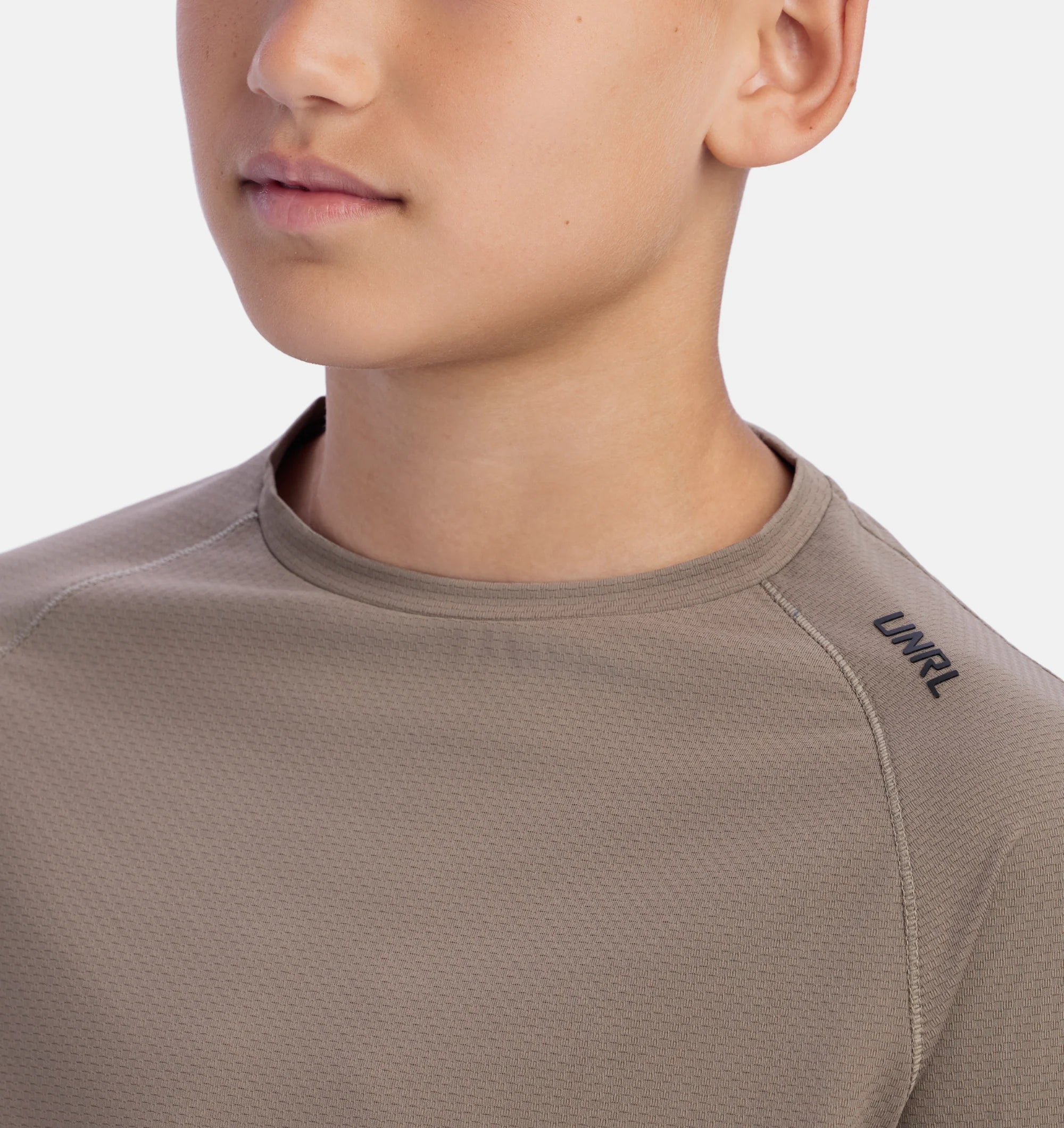 Youth UNRL Streamline Performance Tee | Taupe