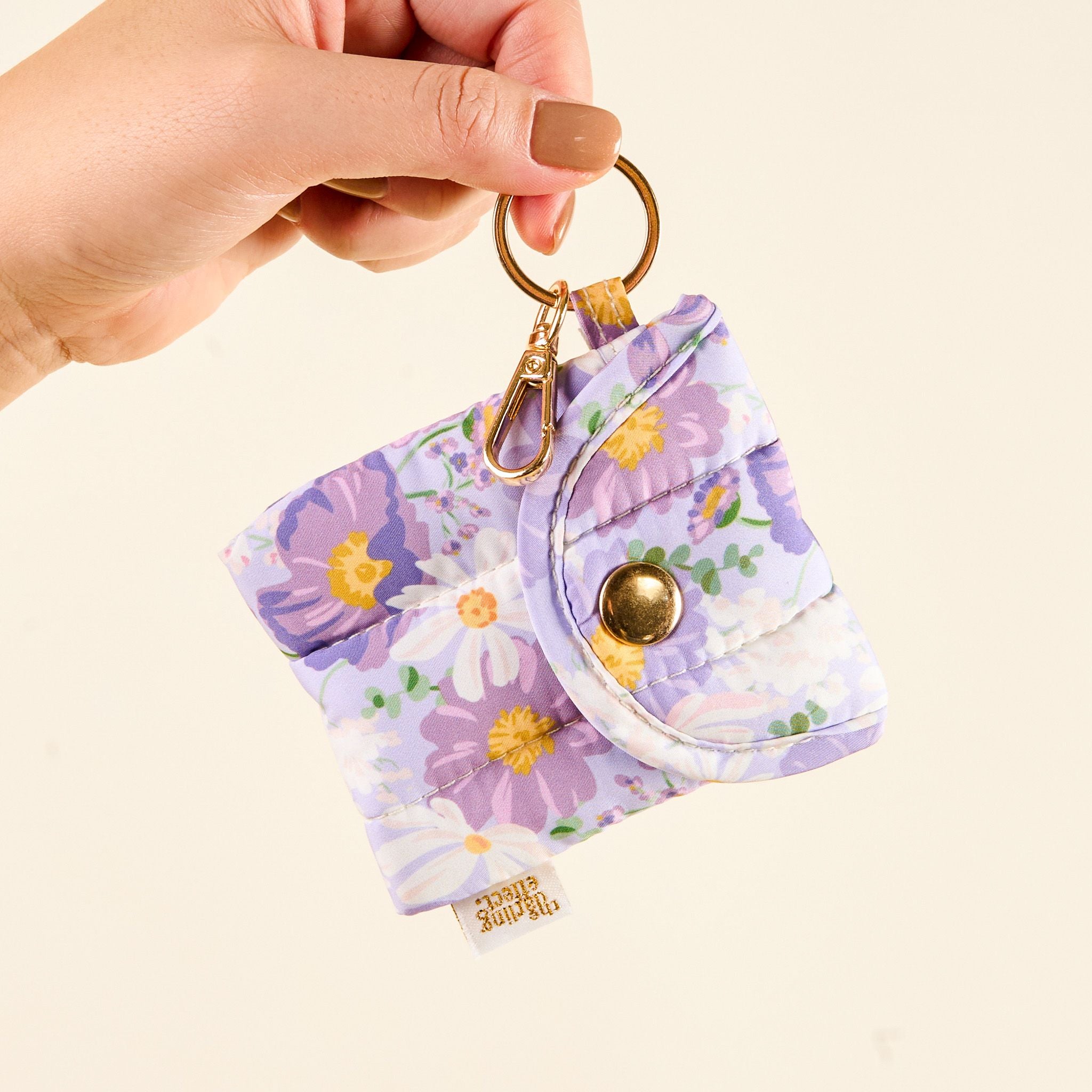 Puffy Earbud Case | Bouquet Beauty Purple