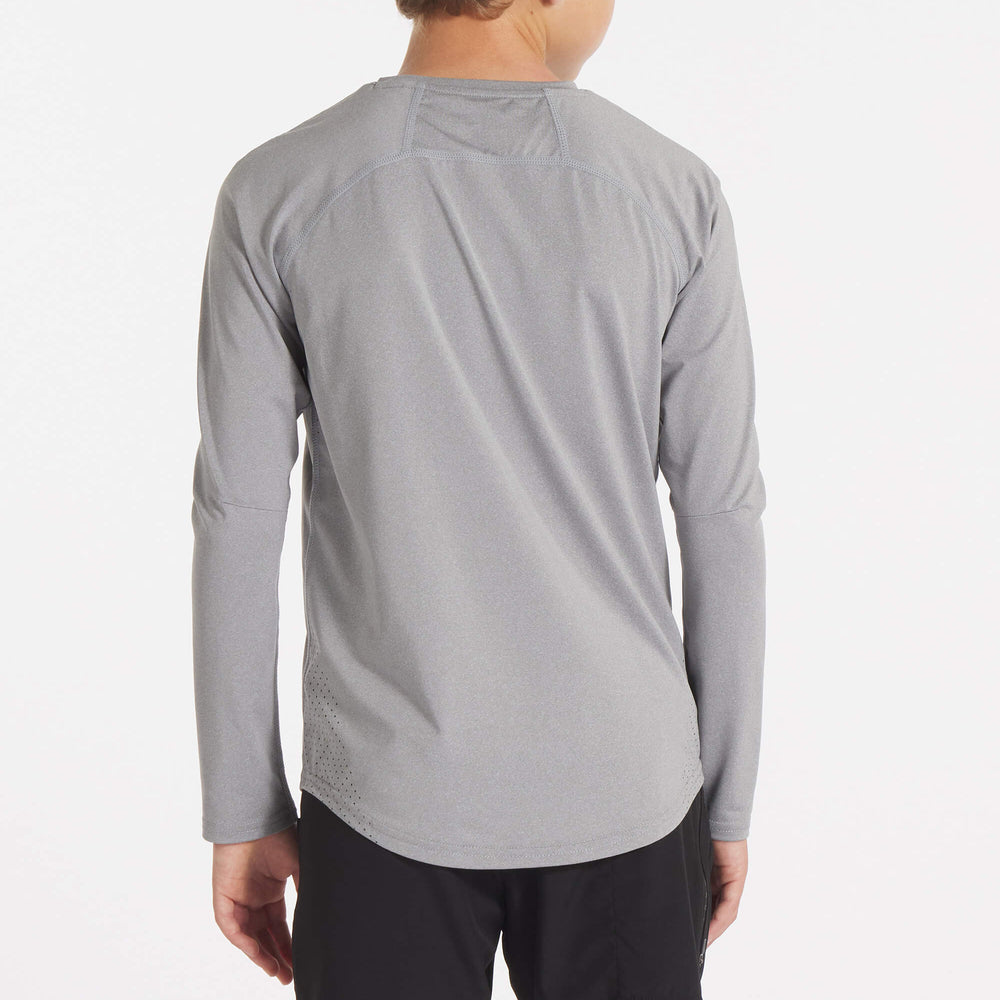 Youth UNRL Stride Long Sleeve | Heather Grey