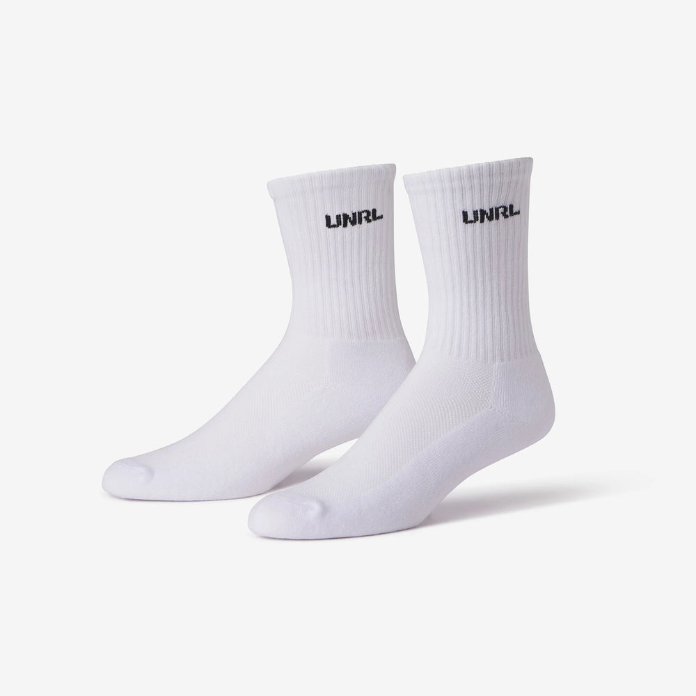 UNRL Mid-Calf Performance Sock 3 Pair | White