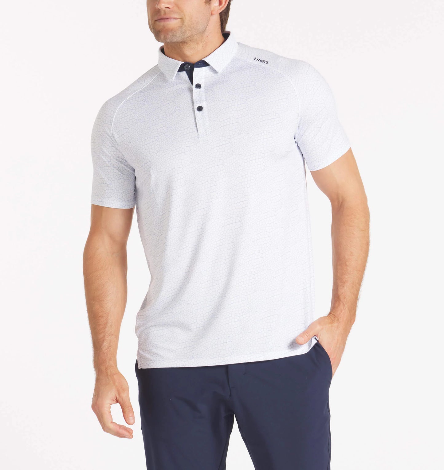 Men's UNRL Cayman Polo | White/Navy