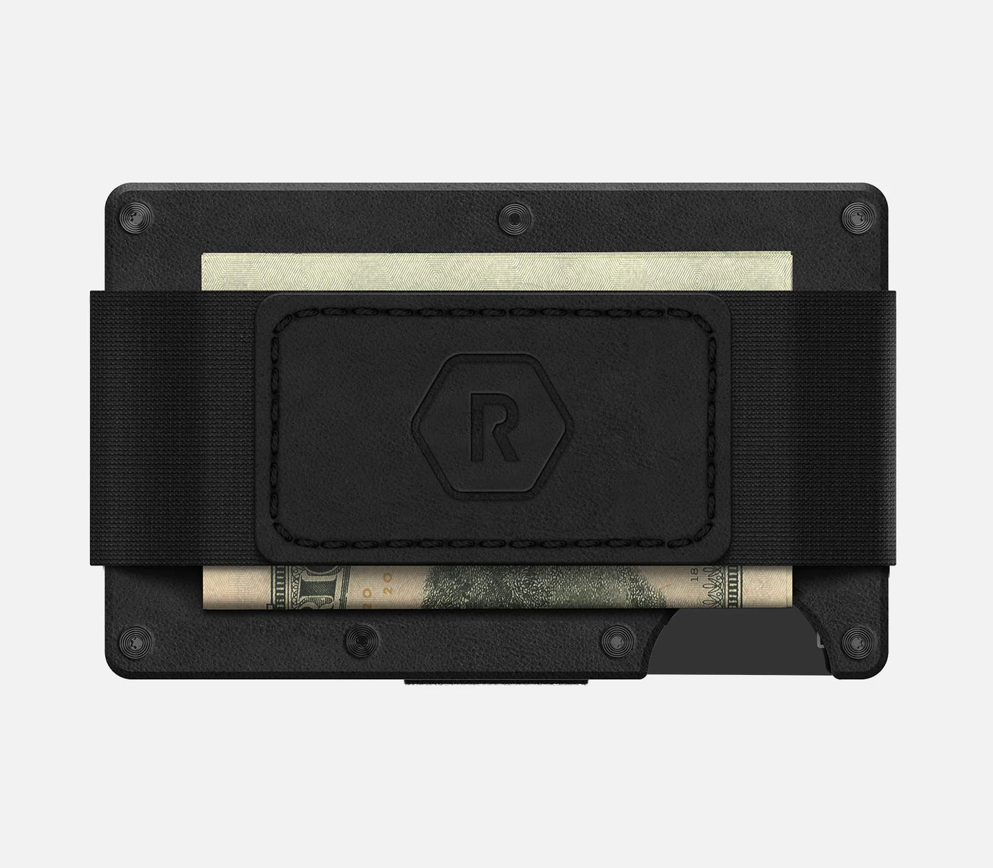 Ridge Wallet Cash Strap | Midnight Black Leather
