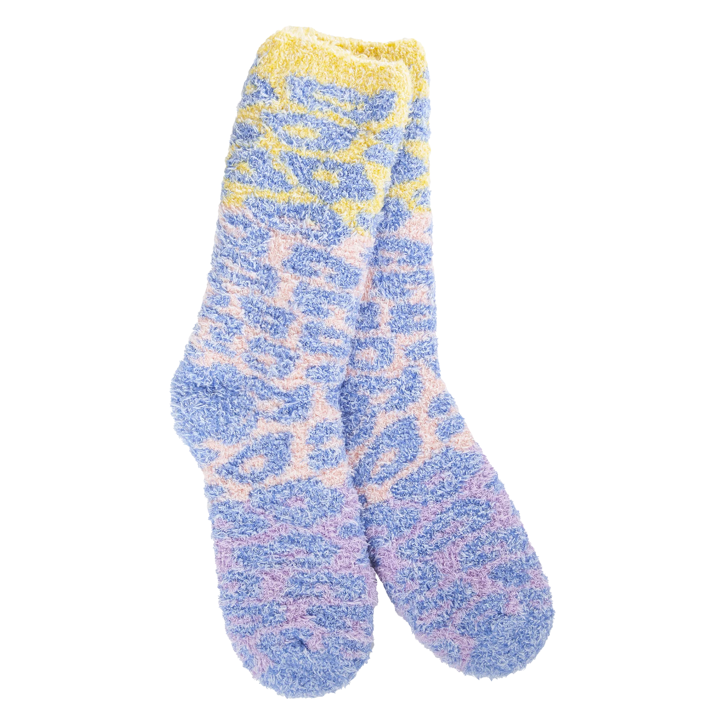 75094 Blue Multi Leopard Socks