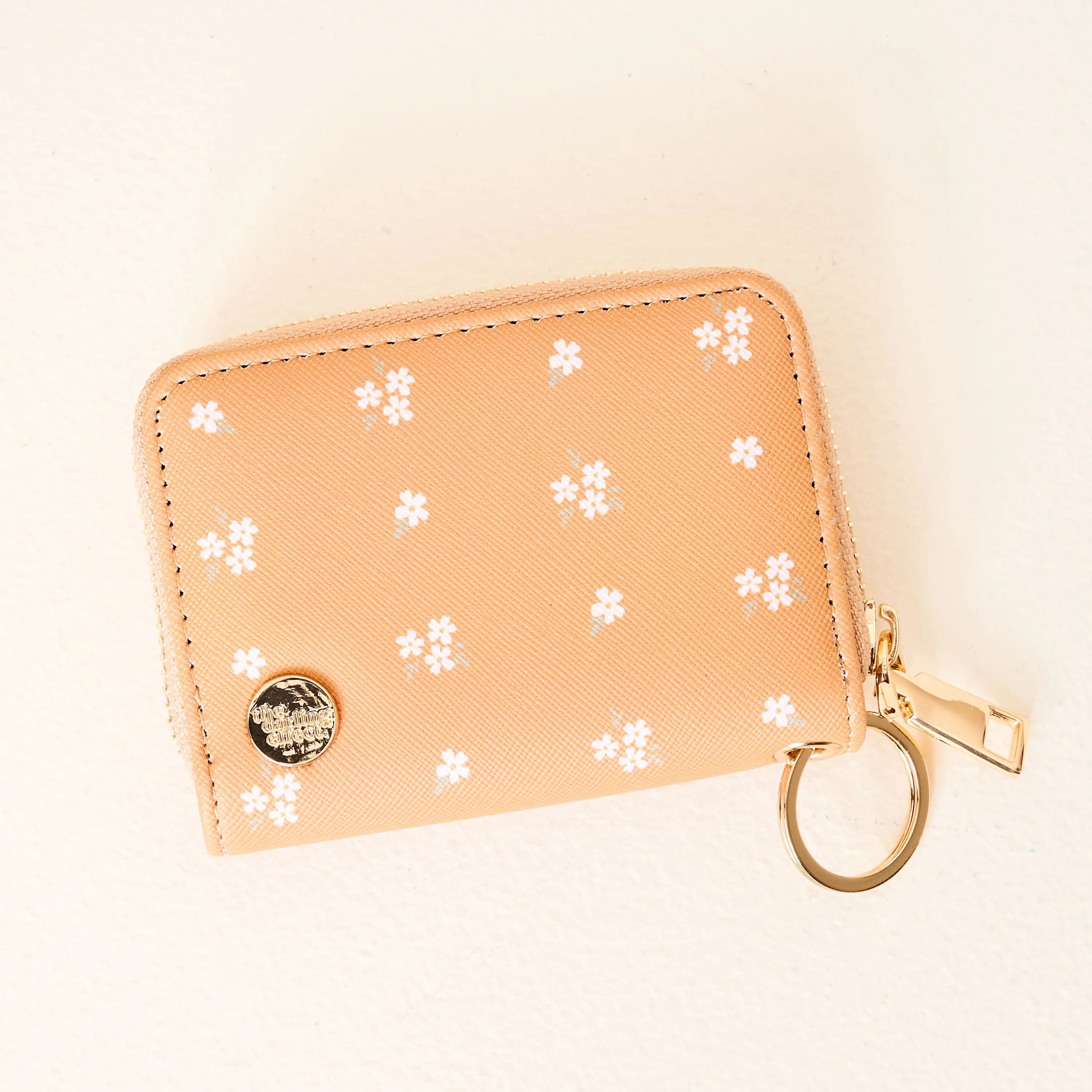 Zip Around Wallet | Pretty Posies Mustard