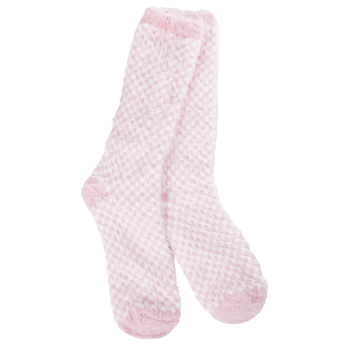 75681 Candy Pink Check Feather Crew