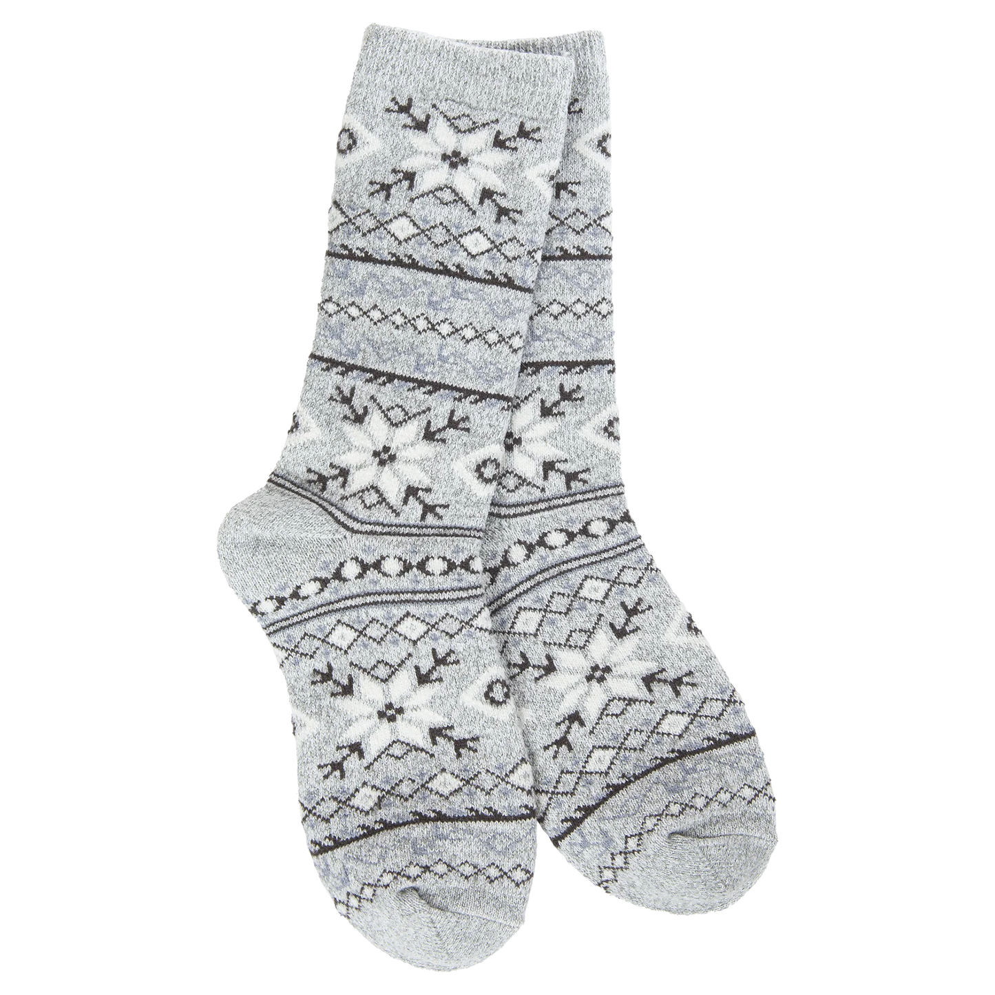 75684 Fair Isle White Multi Holiday Mini Crew