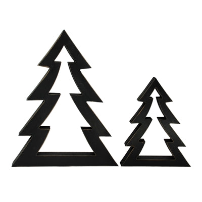WXF43698-2S Set of 2 Black Tree Cutouts