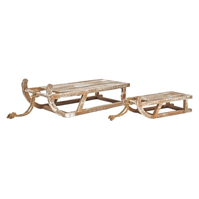 WXF43770-2S Set of 2 Simple Rustic Sleds