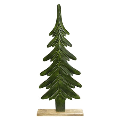 WXI59549-LG Large Enamel Green Pine Tree on Stand