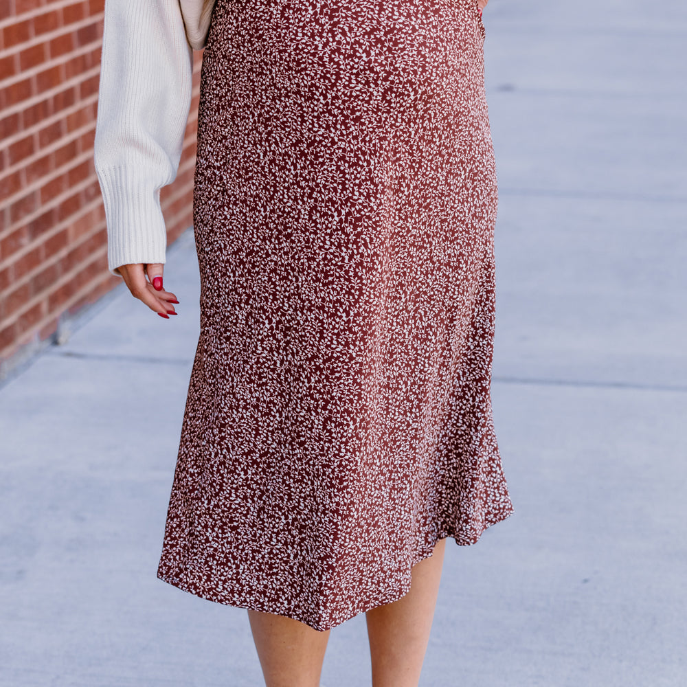 Women's Printed Midi Skirt