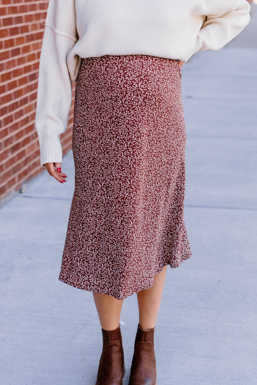 Women's Printed Midi Skirt