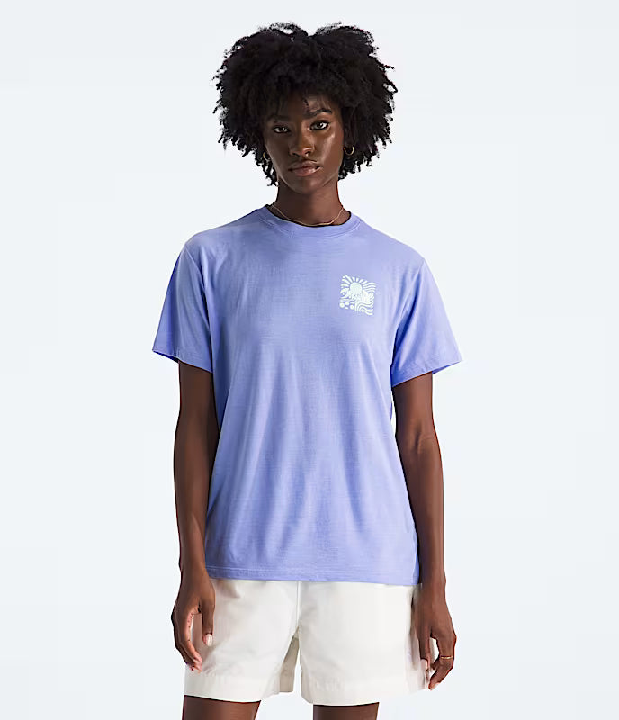 Tri-Blend Vibey Sun Short Sleeve Tee | Periwinkle Glow White Heather