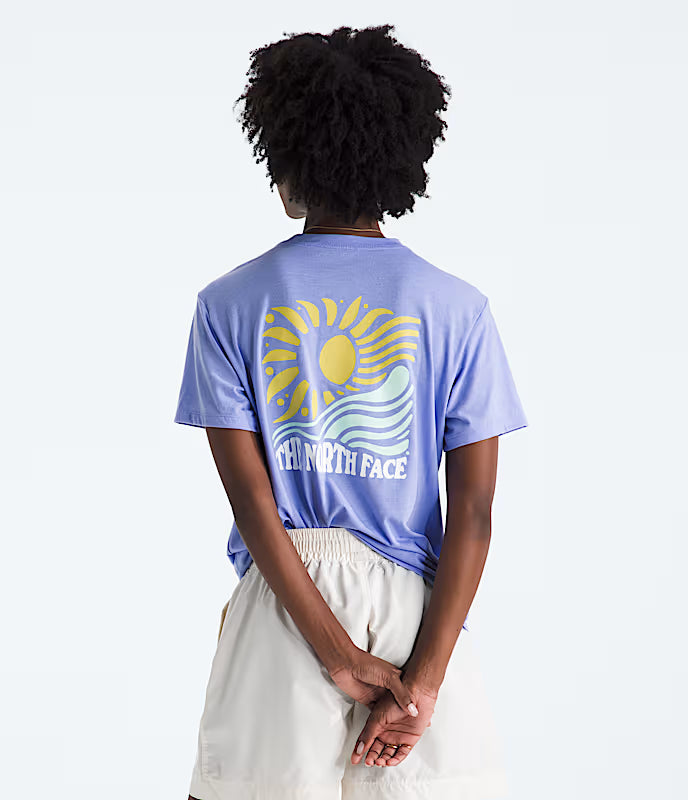 Tri-Blend Vibey Sun Short Sleeve Tee | Periwinkle Glow White Heather