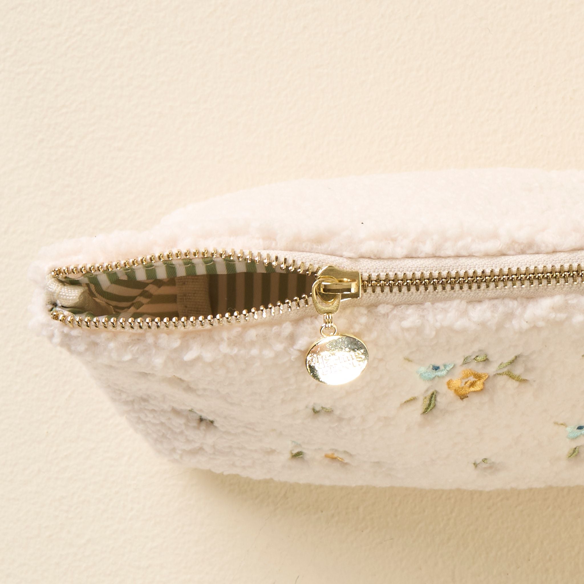 Teddy Pouch | Dainty Floral Blue + Yellow