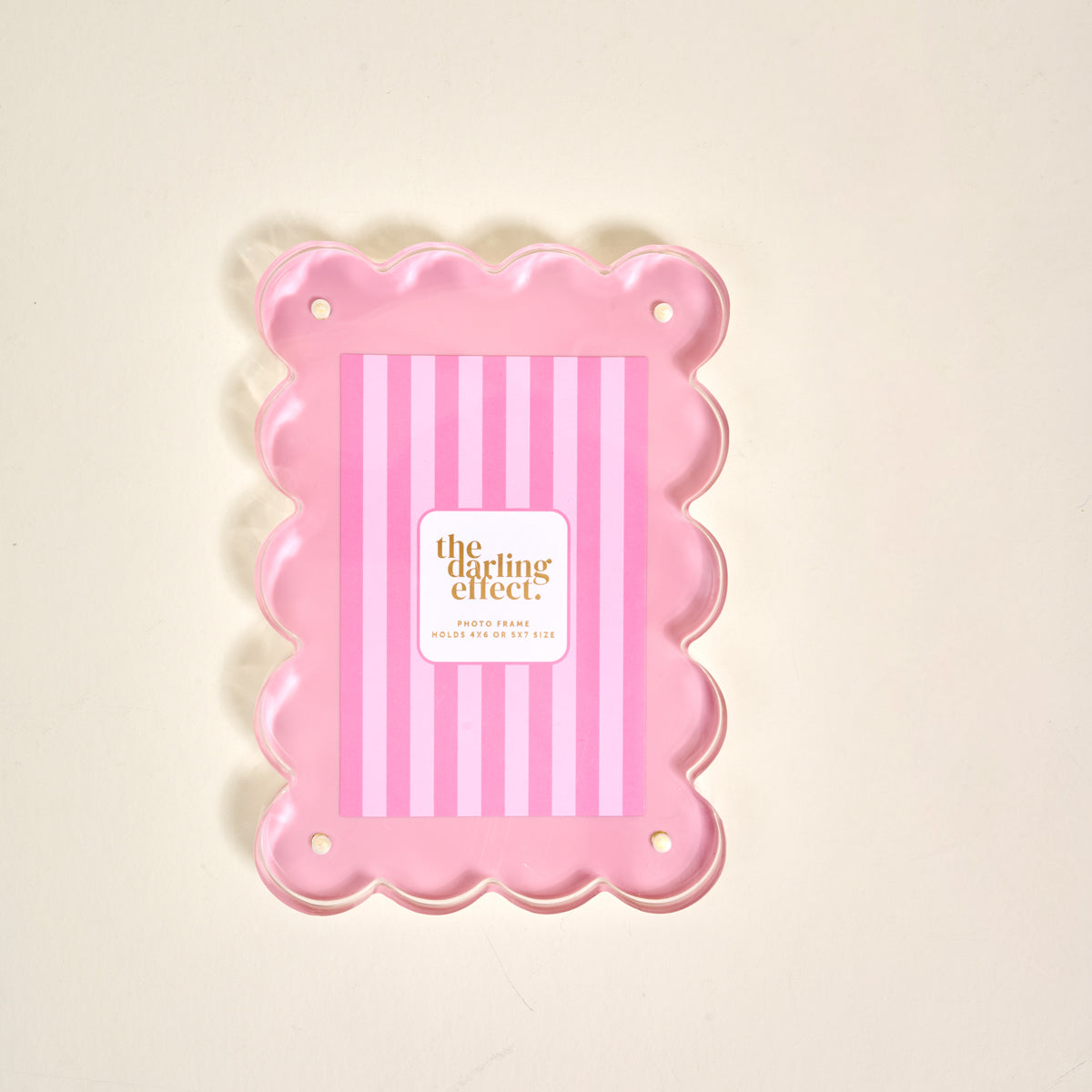 Rectangle Scalloped Acrylic Frame | Blush