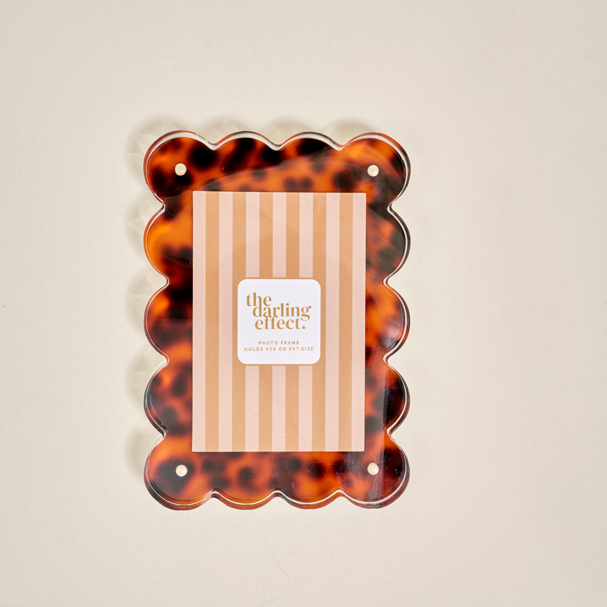 Rectangle Scalloped Acrylic Frame | Tortoise